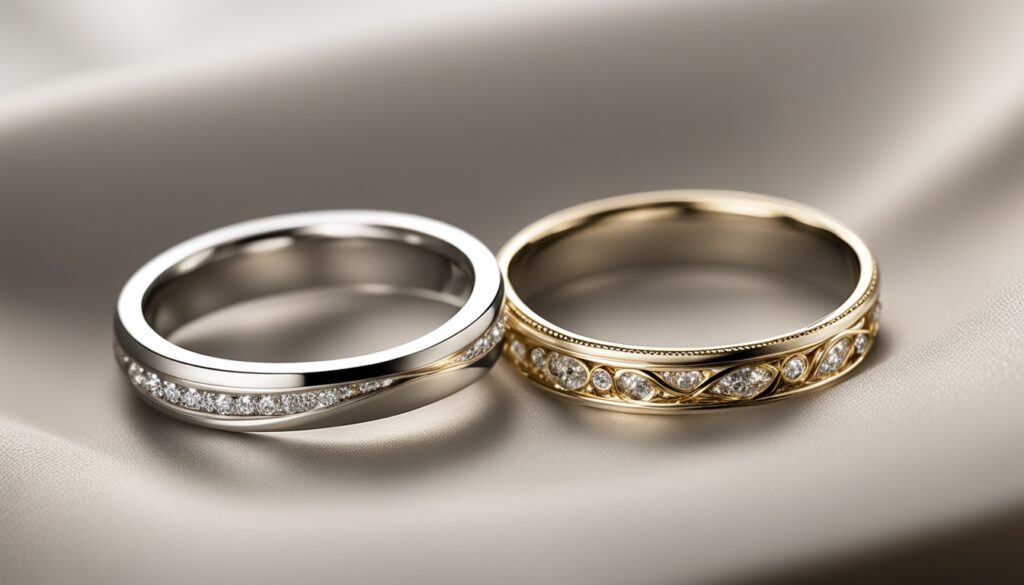Elegante Trauringe mit Vorsteckring