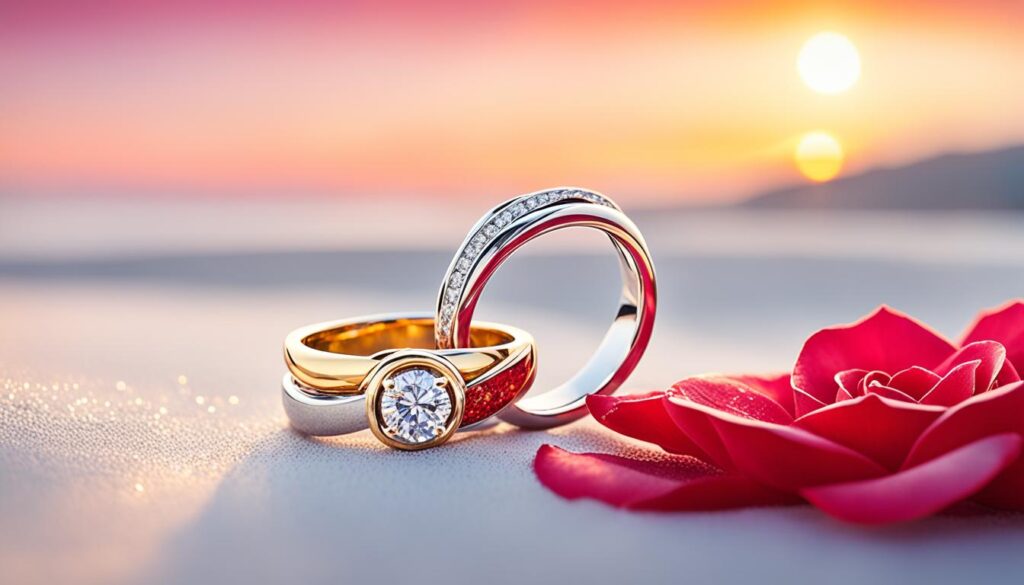 Ringe als Symbol der Liebe