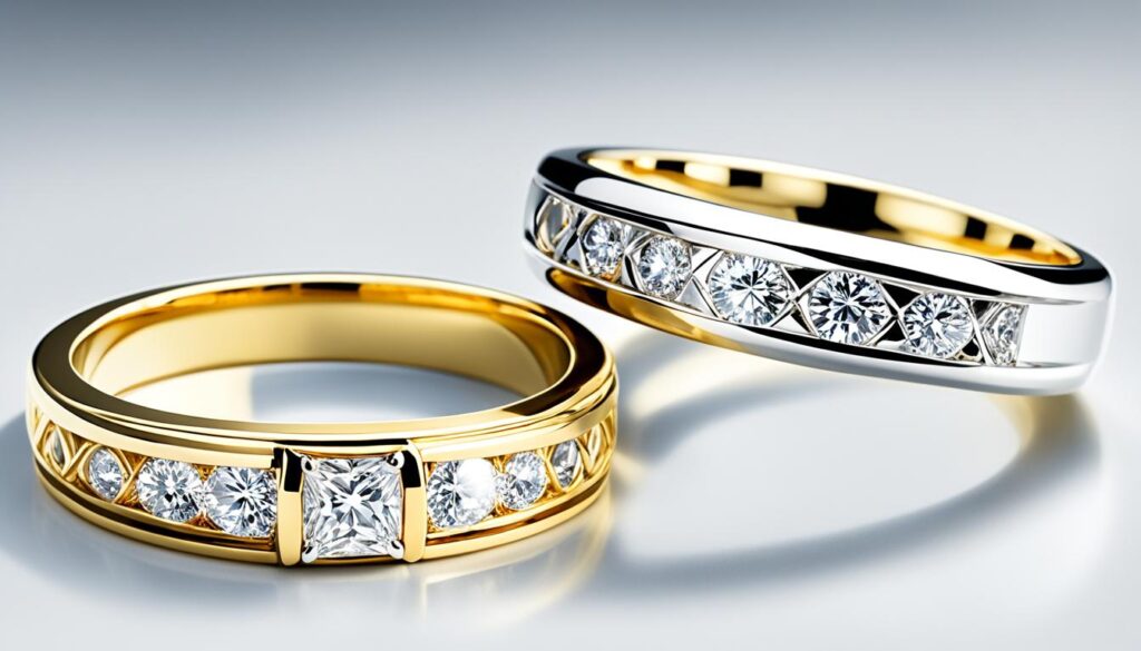 Ringe aus Gold und Platin
