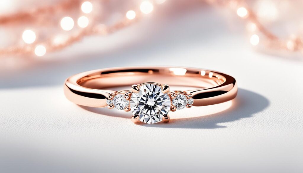 Verlobungsring Rosegold mit Diamanten