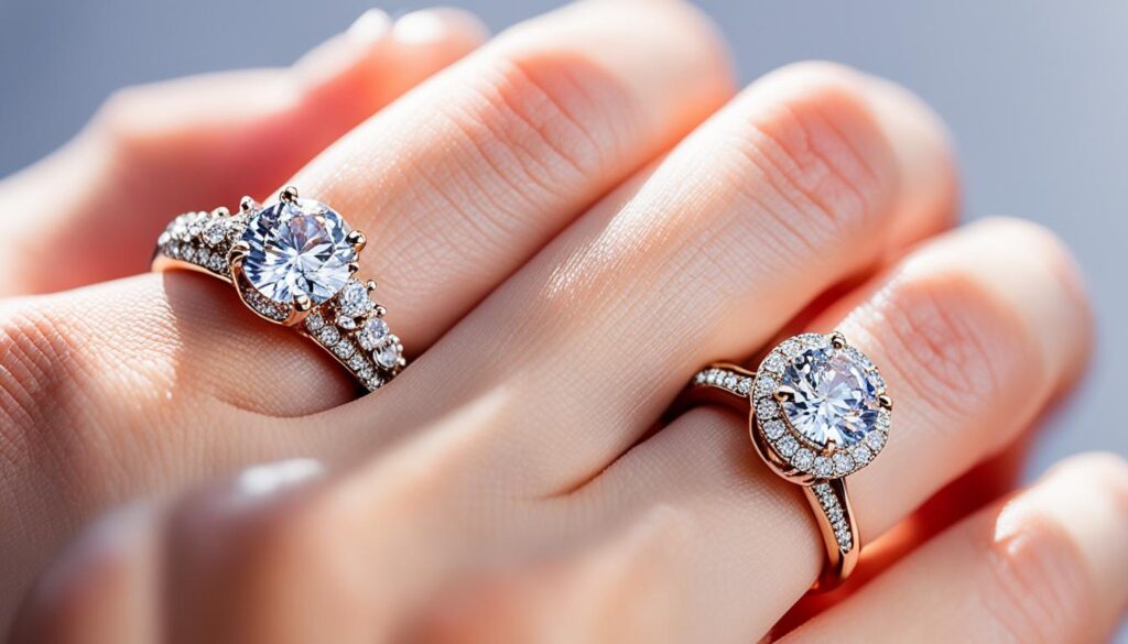 Verlobungsring am Ringfinger