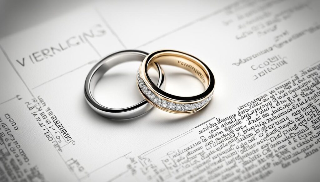 Verlobungsring und Ehering