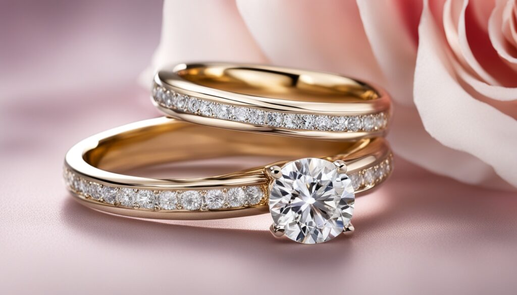 Weißgold Trauringe mit Diamanten