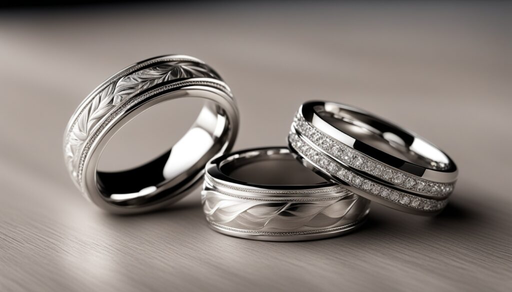 moderne silber eheringe