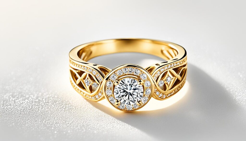750 gold ring