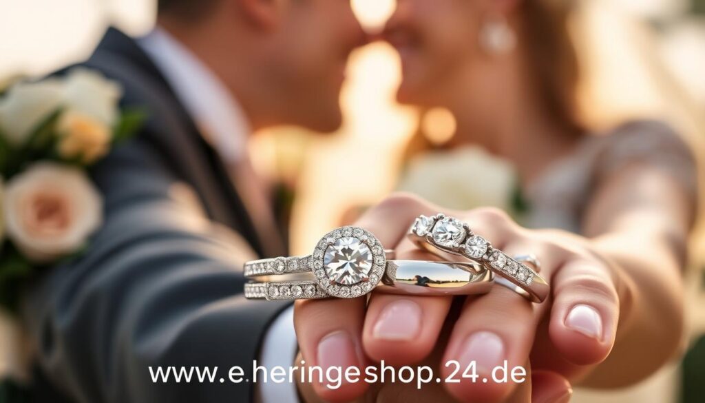 Eheringe mit Stein