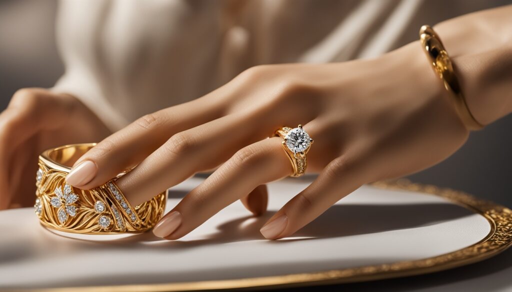 Goldfarbener Schmuck