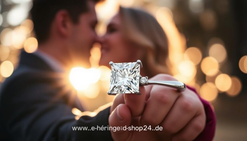 Prinzessschnitt-Verlobungsring