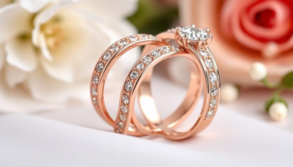 Rosegold Trauringe mit anderen Metallen