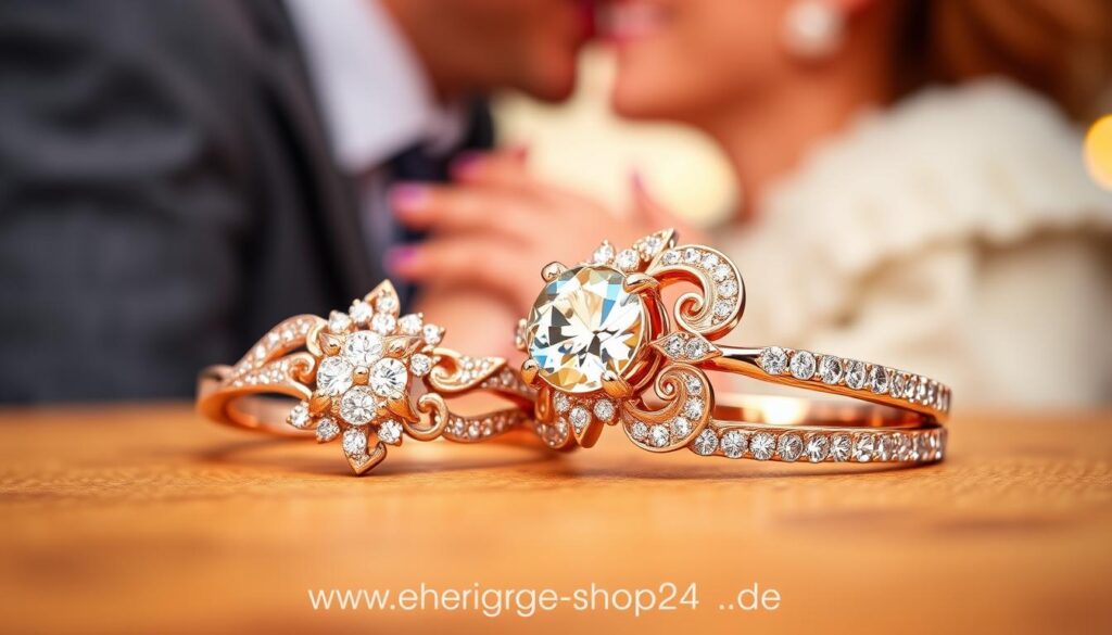 Roségold Verlobungsringe mit Diamanten