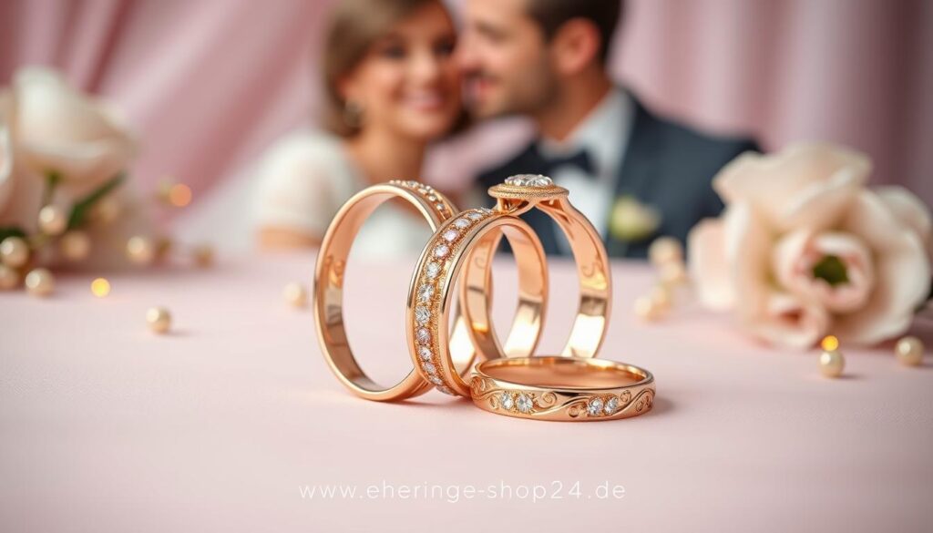 Rotgold und Roségold Eheringe