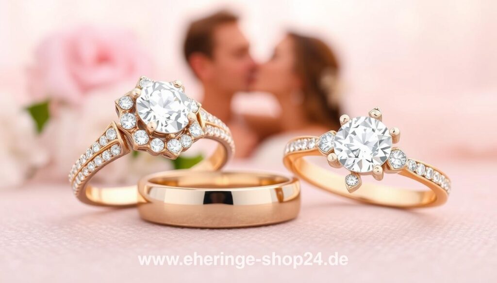 Trauringe mit Diamanten und Zirkonia