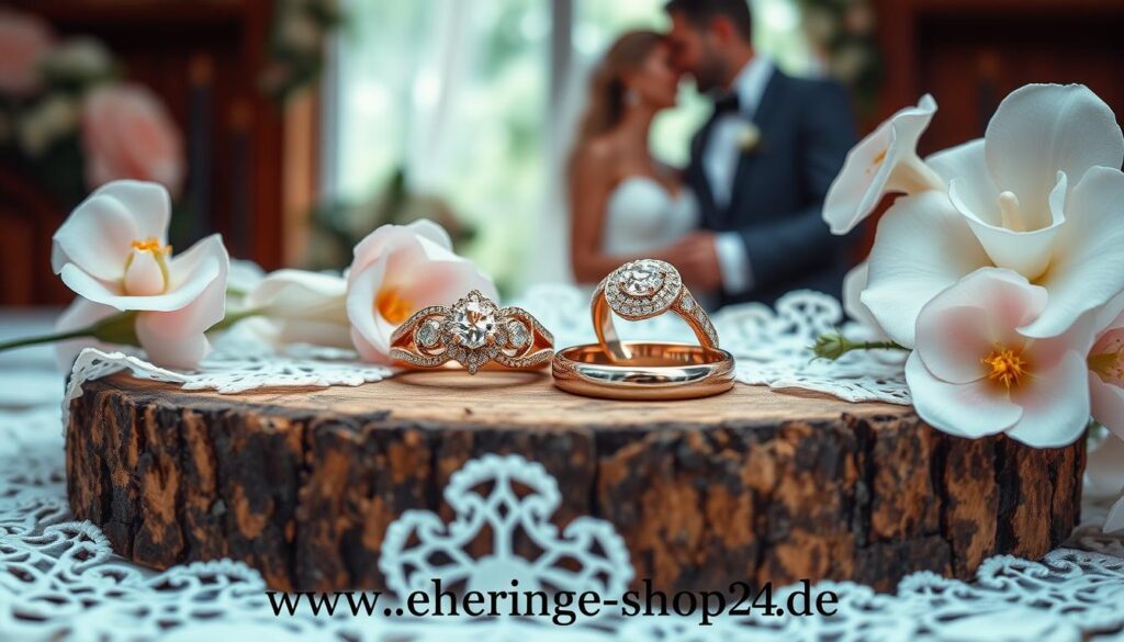 Vintage Hochzeit Eheringe Foto