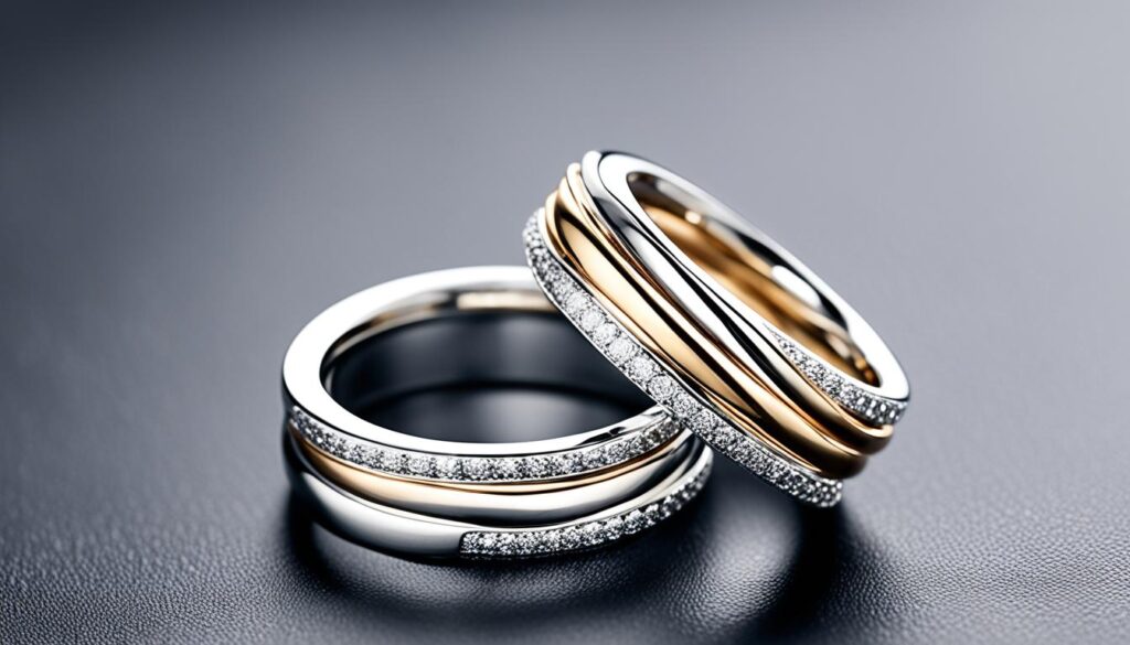 moderne bicolor-ringe