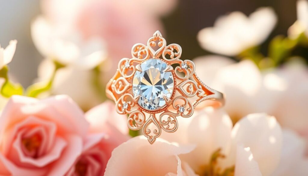 vintage rosegold verlobungsring