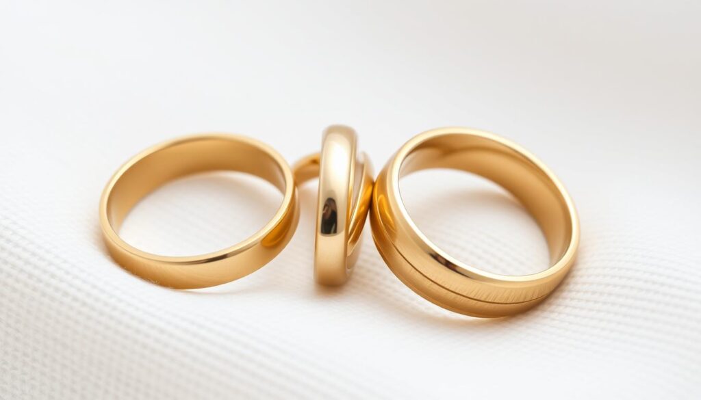 Farbvergleich 333er und 585er Gold