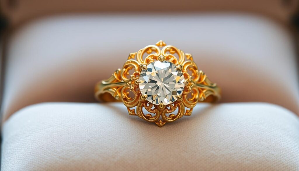 Gelbgold Verlobungsring