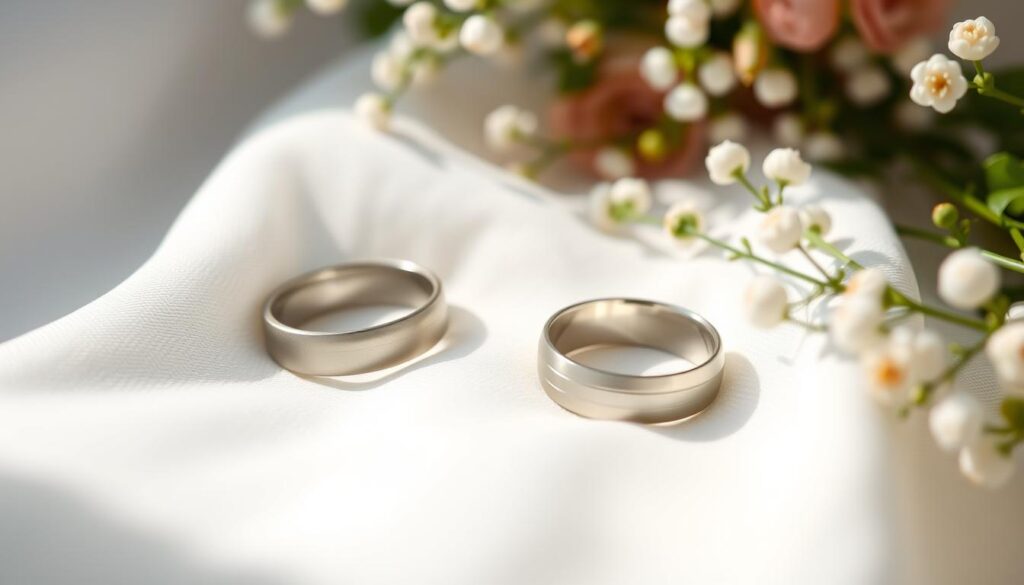 Matte Silber-Hochzeitsringe