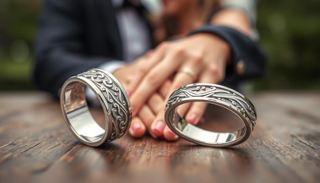 Silber- und Titanringe