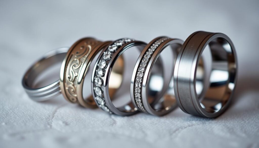 Trauringe aus Platin, Palladium, Silber und Edelstahl
