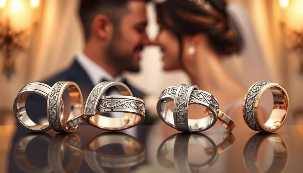 Unterschiedliche Herrenring-Designs