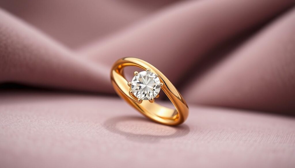 Verlobungsring Twist Gelbgold